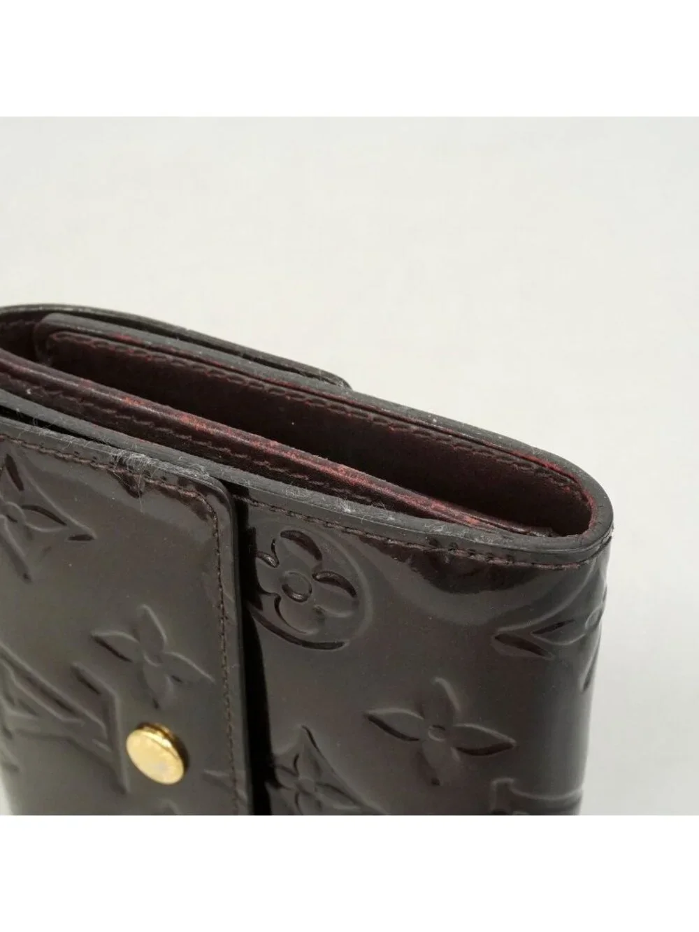 Louis Vuitton Trifold Wallet Vernis Portefeuille Elise Amarante